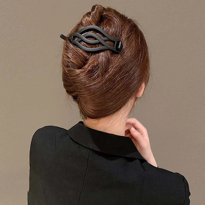 Frosted Solid Color Banana Hair Clips – Fashion Ponytail Barrettes & Hair Claws for Women