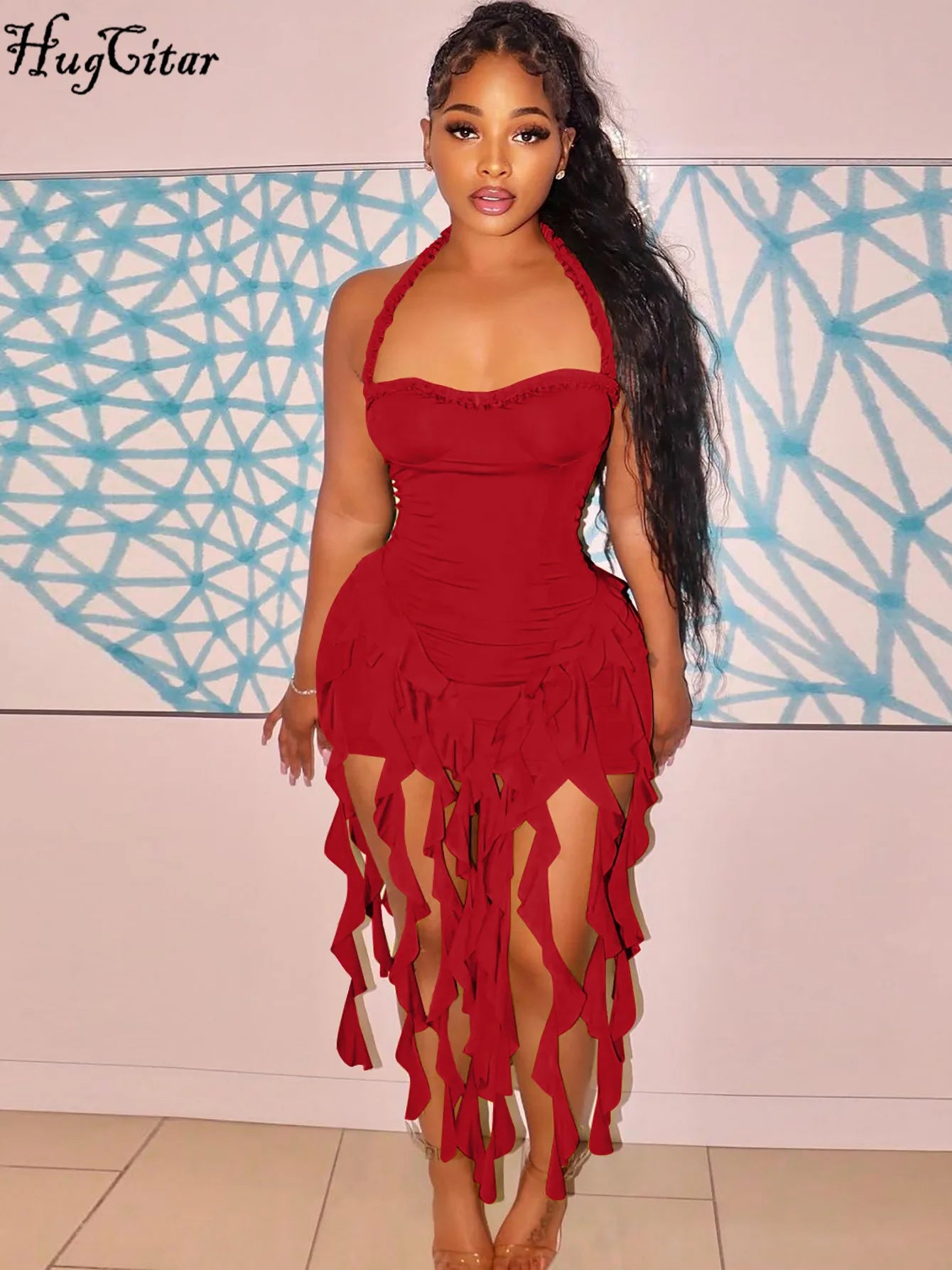 Sleeveless Backless Mini Dress