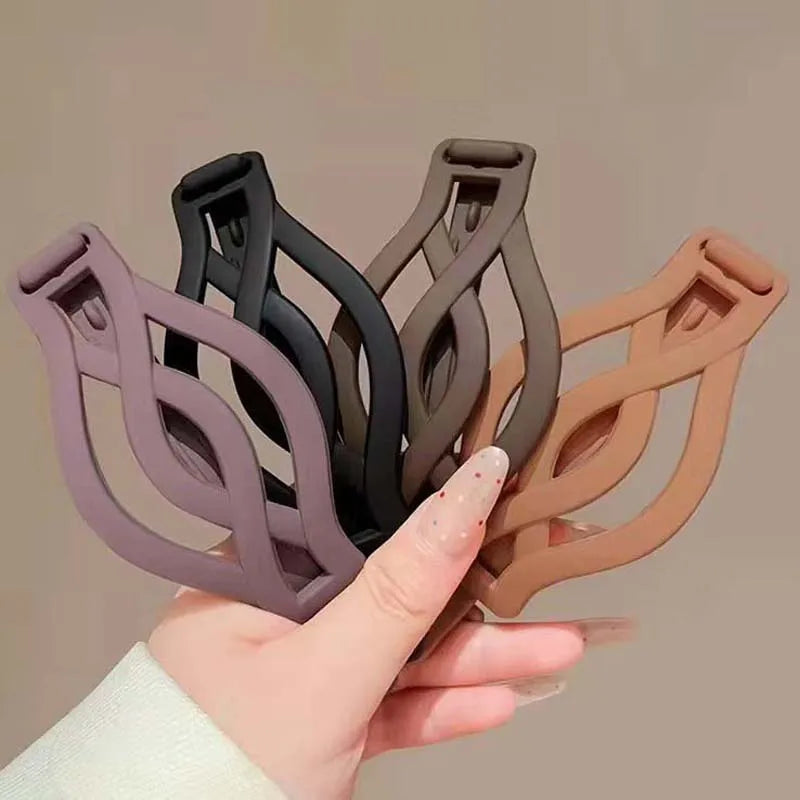 Frosted Solid Color Banana Hair Clips – Fashion Ponytail Barrettes & Hair Claws for Women